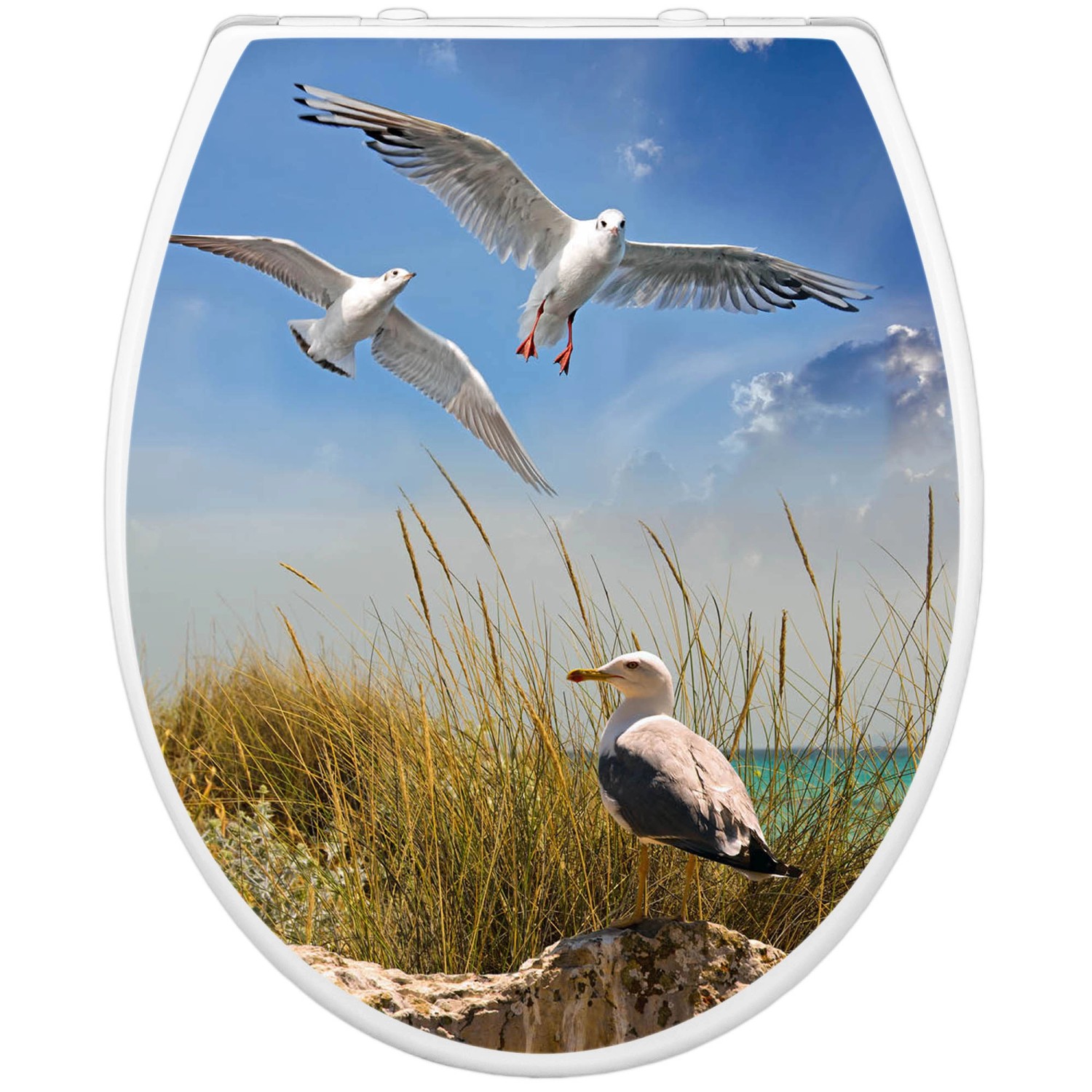 Banjado WC Sitz Mit Kindersitz - Absenkautomatik & Fußball Motiv 44,5x37cm