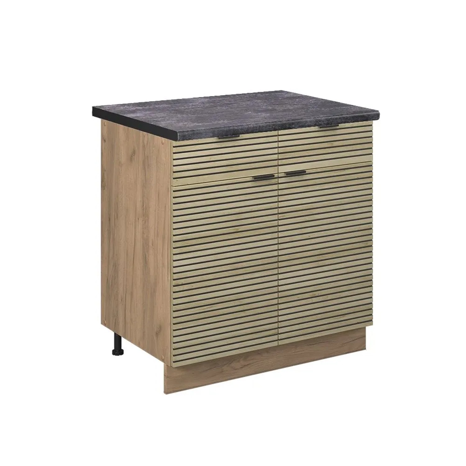 Vicco SchuBunterschrank Fame-Line Eiche Paneel 80 x 82 AP Anthrazit Art Nr 51372