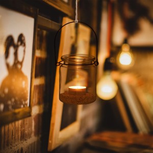 Relaxdays Windlicht Glas Transparent Schwarz 12er Set 9,5 cm x 8 cm
