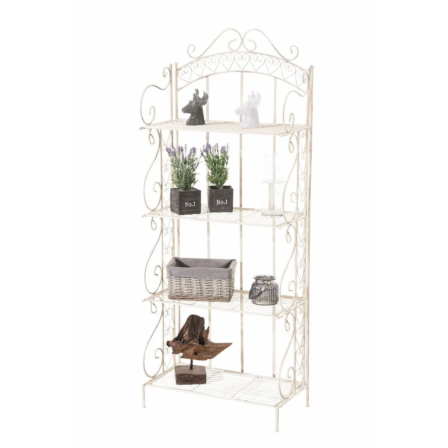 CLP Standregal Antje Aus Eisen Antik-Creme