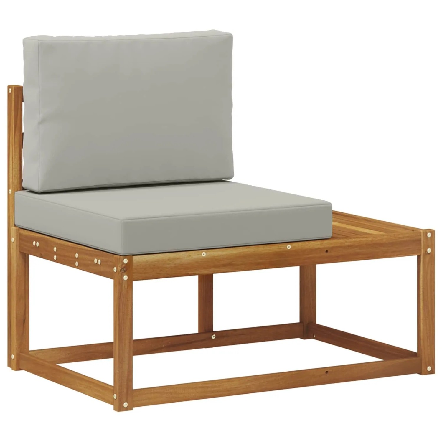 vidaXL Outdoor End Sofa Natur 91 x 63 x 73 cm Massivholz Akazie 900475