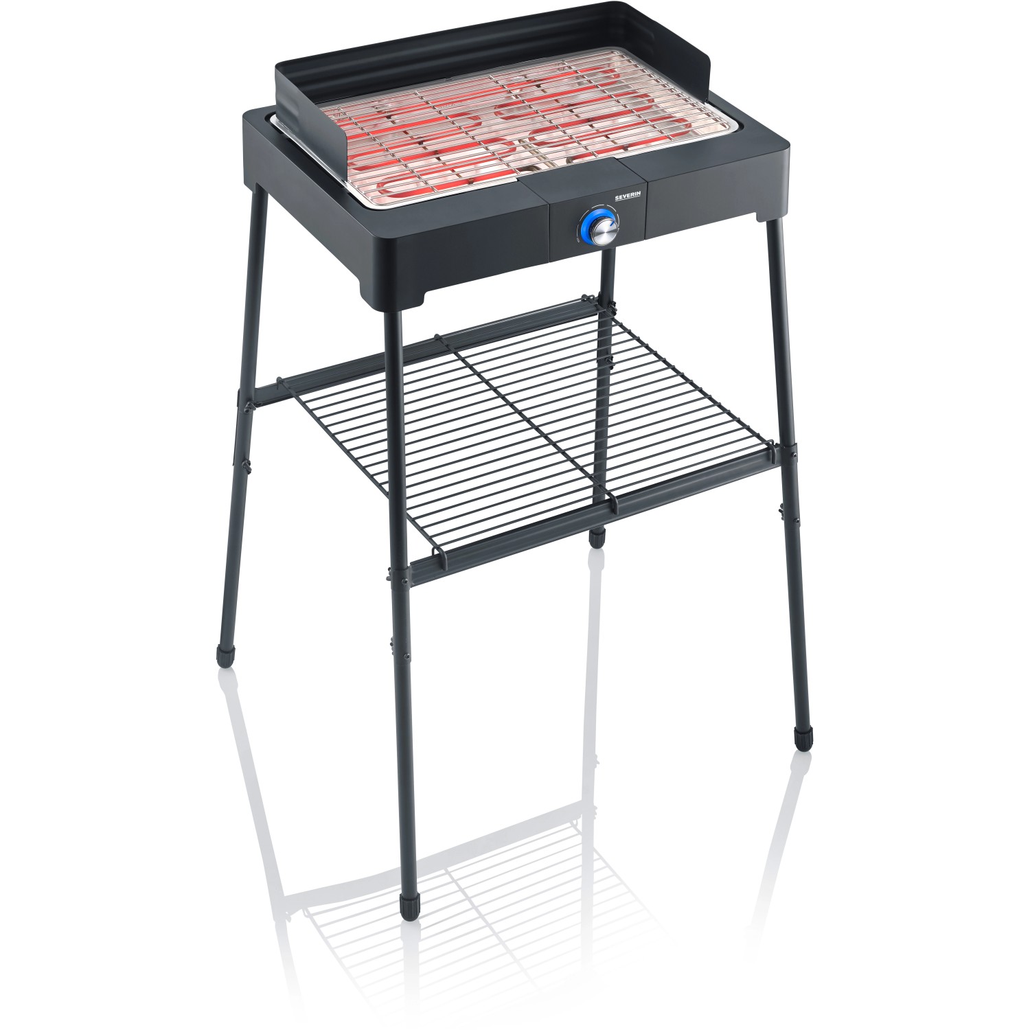 Severin Standgrill PG 8566 mit Grillrost und Ablagerost, 2300 W.