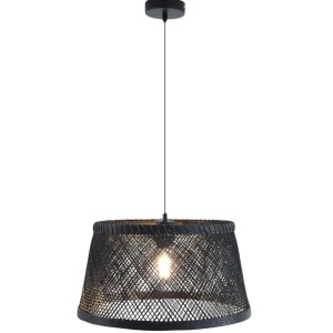 Dapo Decken Pendelleuchte Klara 42cm Papier Schwarz E27 IP20