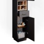 Vicco Badschrank Beatrice in Anthrazit/Sonoma mit Schublade und Regalfächern.
