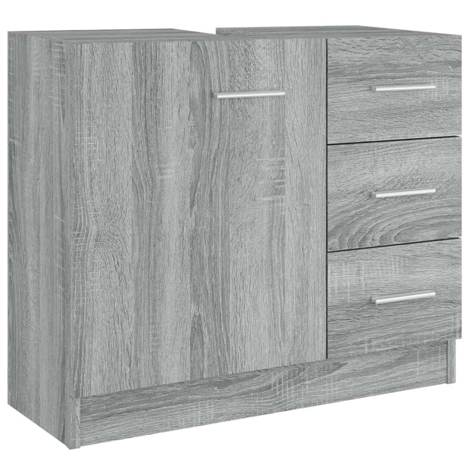 vidaXL Waschbeckenschrank Waschbeckenschrank Grau Sonoma 63x30x54 cm Spanpl günstig online kaufen