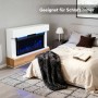 HOMAVO Elektrokamin mit Schrank (36 Zoll, 1000/2000W) im Schlafzimmer.