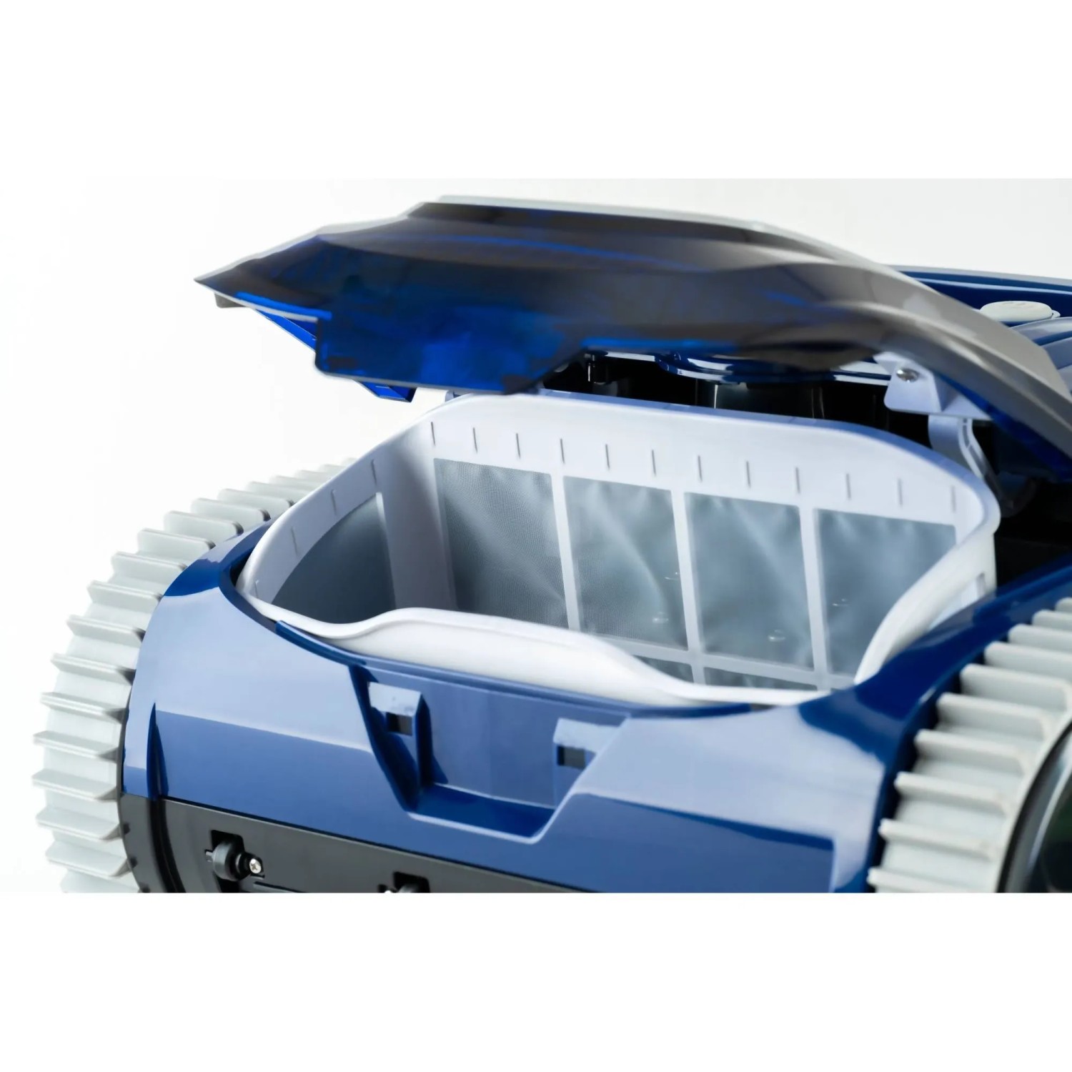 CF Kabelloser Poolroboter 400 CL mit offenem Filterkorb für bis zu 120m² Pools.