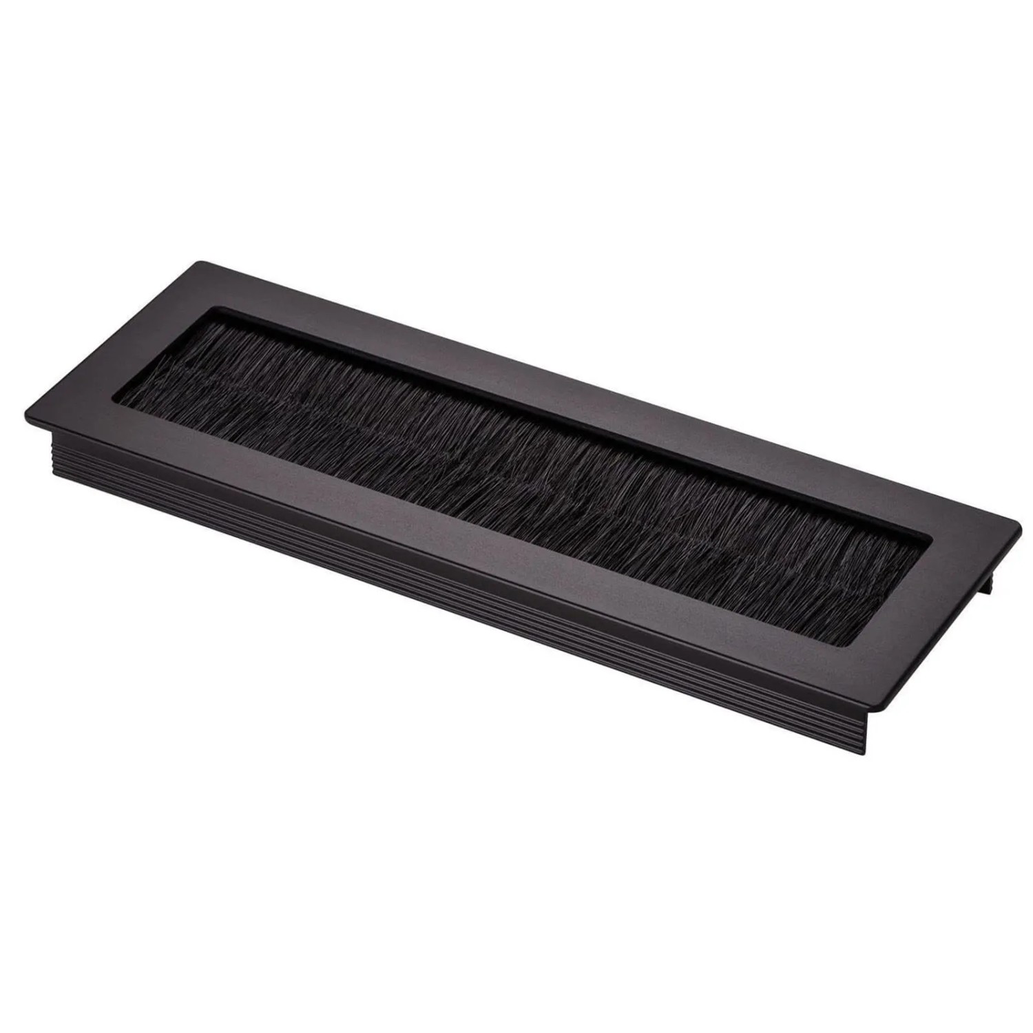 SOTECH Kabeldurchlass TONDO 200 x 70 x 17,3 mm Schwarz Eloxiert mit Bürstendichtung