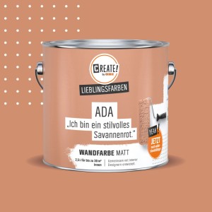 CREATE! by OBI Wandfarbe Lieblingsfarbe Ada Savannenrot Matt 2,5 l