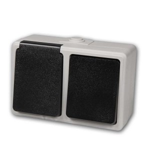 McPower Feuchtraum SchalterSteckdose Taff 250V IP44