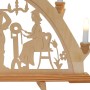 Dekohelden24 XXL Leuchterbogen Schwippbogen Lichterbogen Fensterbogen Schwibbogen Motiv Bergleute mit Spitzkerzen Wechselbar L/B/H 71 x 4 x 40 cm_4