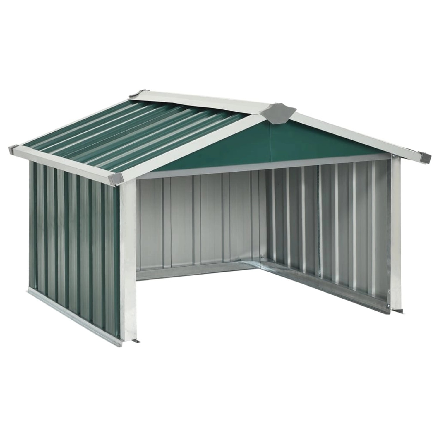 vidaXL Rasenmäher Garage 92x97x63 cm Verzinkter Stahl Grün 862536