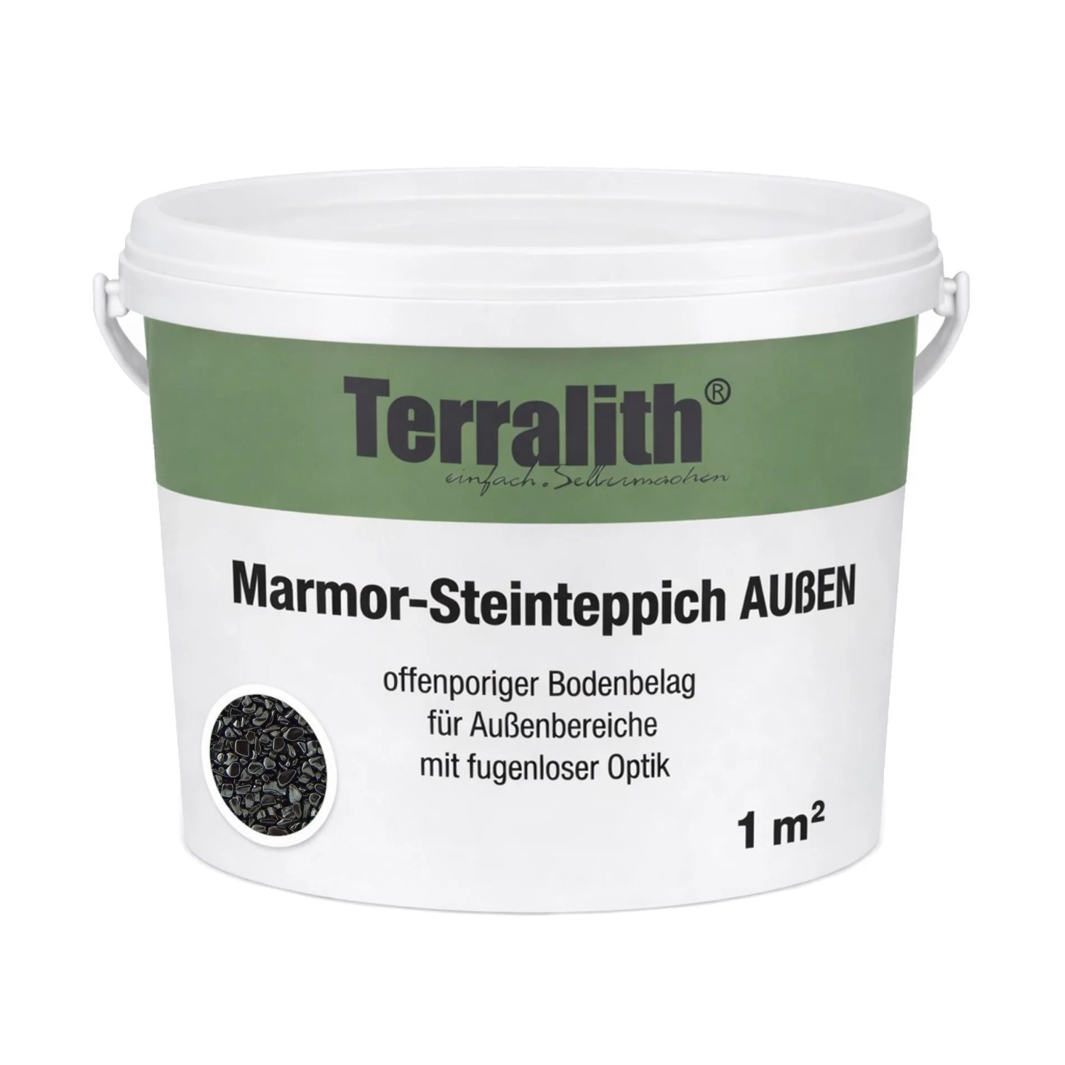 Terralith Edelsteinteppich Hämatit 1 m² Außen