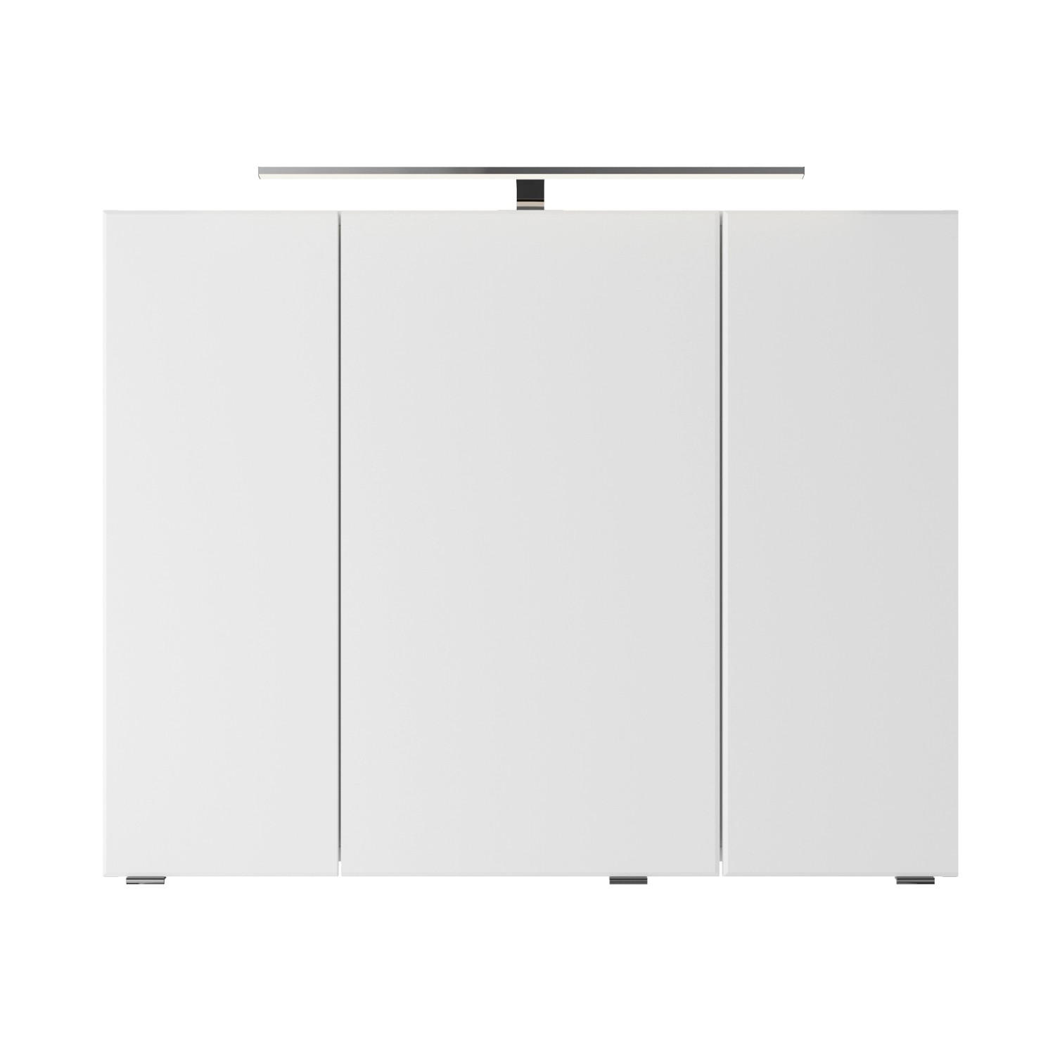 Pelipal Spiegelschrank Serie 4035, 90 cm breit, mit LED-Beleuchtung und drei Türen.
