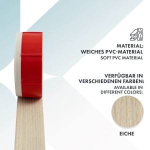 Selbstklebende KARAT Sockelleiste Oslo in Eiche Optik, 10 Meter Rolle.