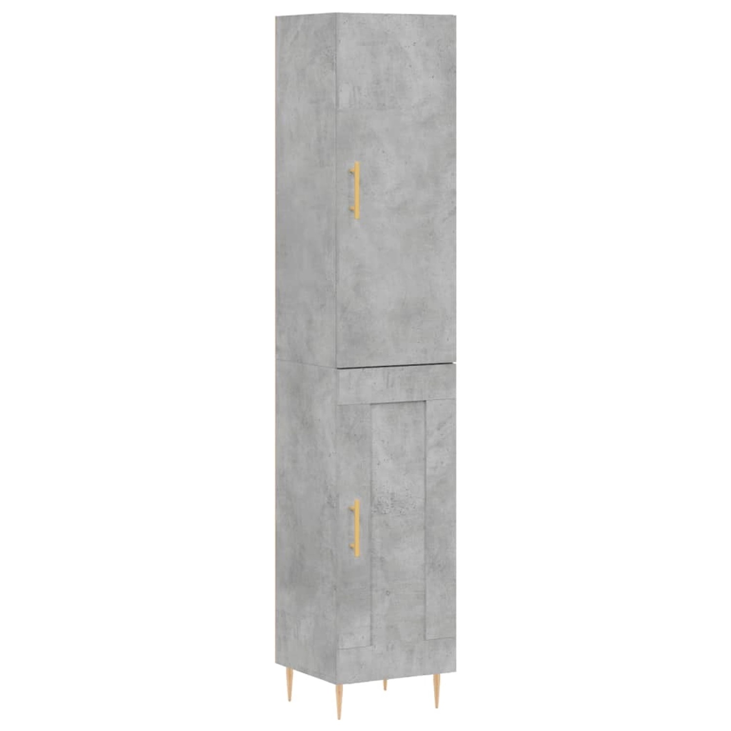 vidaXL Highboard Betongrau 34,5x34x180 cm Holzwerkstoff 3199101 günstig online kaufen