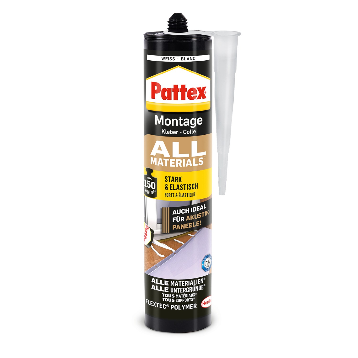 Pattex Montagekleber All Materials für Akustikpaneele 450 g Weiß günstig online kaufen