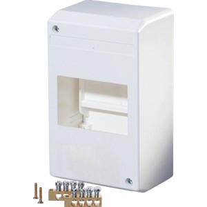 F-Tronic Automatenkasten für 4 Module, Unterputzverteiler mit PE-/N-Klemmen.