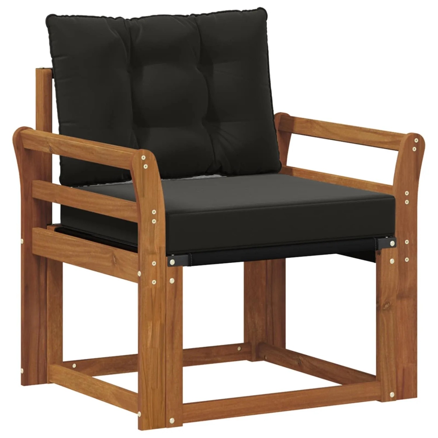 vidaXL 2 Stück Outdoor-Sofagarnitur Massives Akazienholz und Textilene 3436300