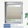 Beiges, verdunkelndes Sekey Wabenplissee (75x200cm) am Fenster, Montage ohne Bohren.