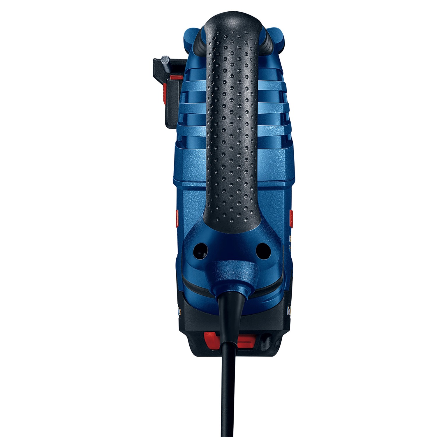 Blauer Bosch Professional Bohrhammer GBH 3-28 DFR, Ansicht von oben.