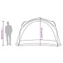 Maßzeichnung des weißen vidaXL Partyzelts (Pavillon). Höhe 215 cm, mit 180 cm Person zum Größenvergleich.