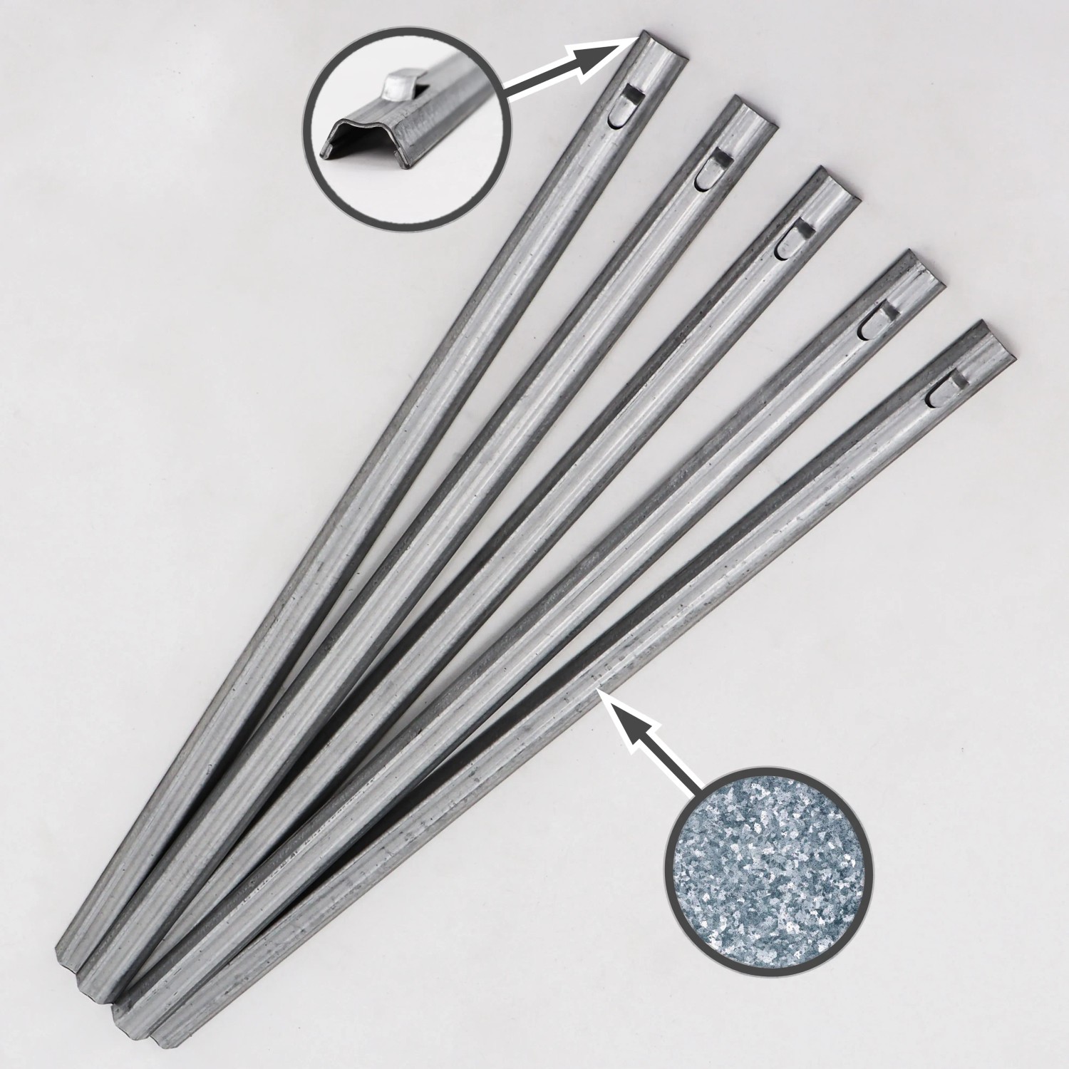 Aquagart Zaunanker, 50cm, W-Profil Erdanker für Wildzaun, Forstzaun, Weidezaun. Zubehör für Zaunbau.