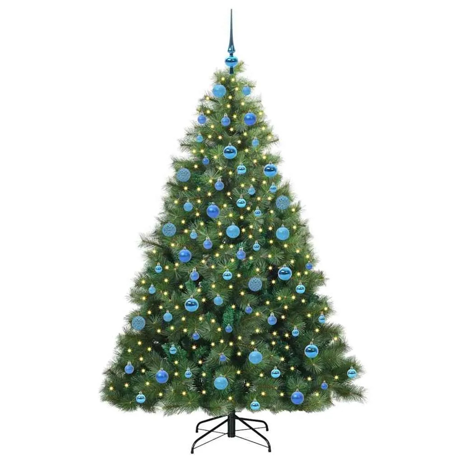 vidaXL Künstlicher Weihnachtsbaum mit 300 LEDs Grün 180 cm PE und PVC 3397790