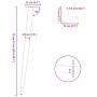 vidaXL Konsolentischbeine Konische Form 4 Stk Weiß 72-73 cm Stahl 4012517_10