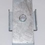 Gabiona Verbindungsklammer aus Aluminium für Gabionen mit 5x10 cm Maschenweite.