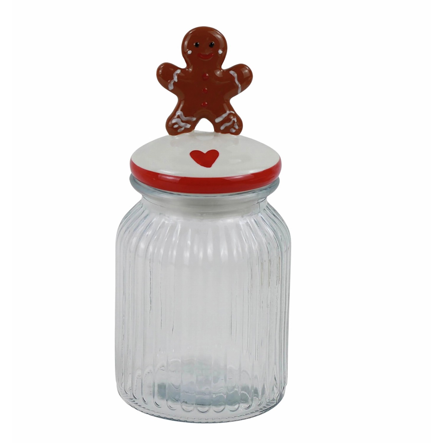 Boltze Vorratsglas Erica Lebkuchenmann 11 cm x 11 cm x 23,5 cm Weiß günstig online kaufen