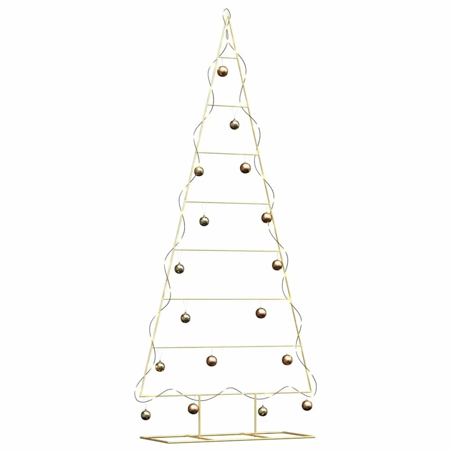 vidaXL Metall Weihnachtsbaum Gold 210 cm Pulverbeschichteter Stahl 42019168