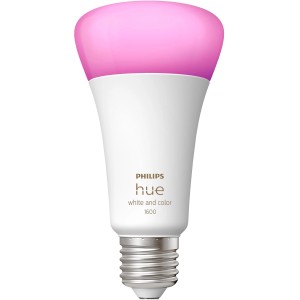 Philips Hue E27 LED Lampe, White & Color Ambiance, 1600 lm, farbig leuchtend.
