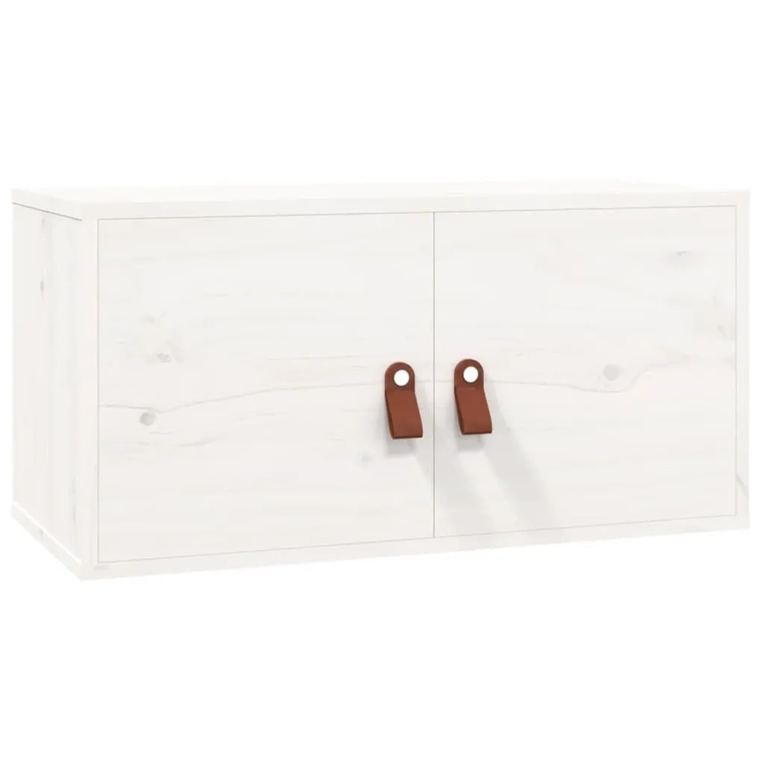 vidaXL Wandschrank Weiß 60x30x30 cm Massivholz Kiefer 818367