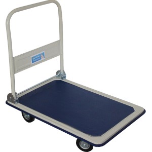 TRUTZHOLM Plattformwagen mit klappbarem Griff, 300 kg Traglast, Ladefläche 90x60 cm.