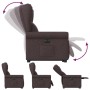 vidaXL Relaxsessel mit Aufstehhilfe Elektrisch Dunkelbraun Stoff 3303399_9