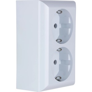 REV PlanoLuxe Aufputz-Schutzkontakt Steckdose, 2-fach, Weiß.