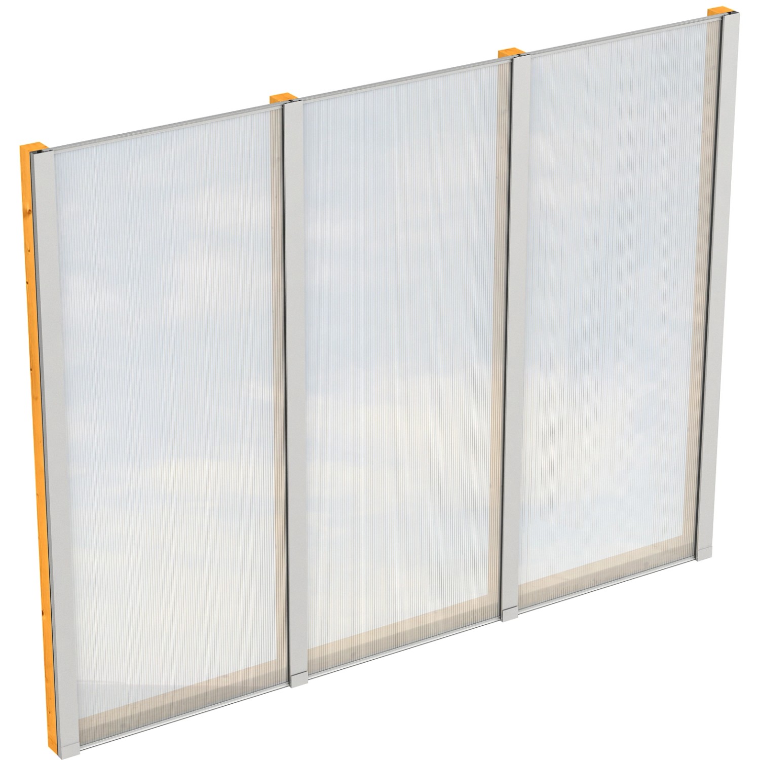 Skan Holz Seitenwand m. Polycarbonatplatten (FS) 255 x 200 cm Fichte Eiche günstig online kaufen