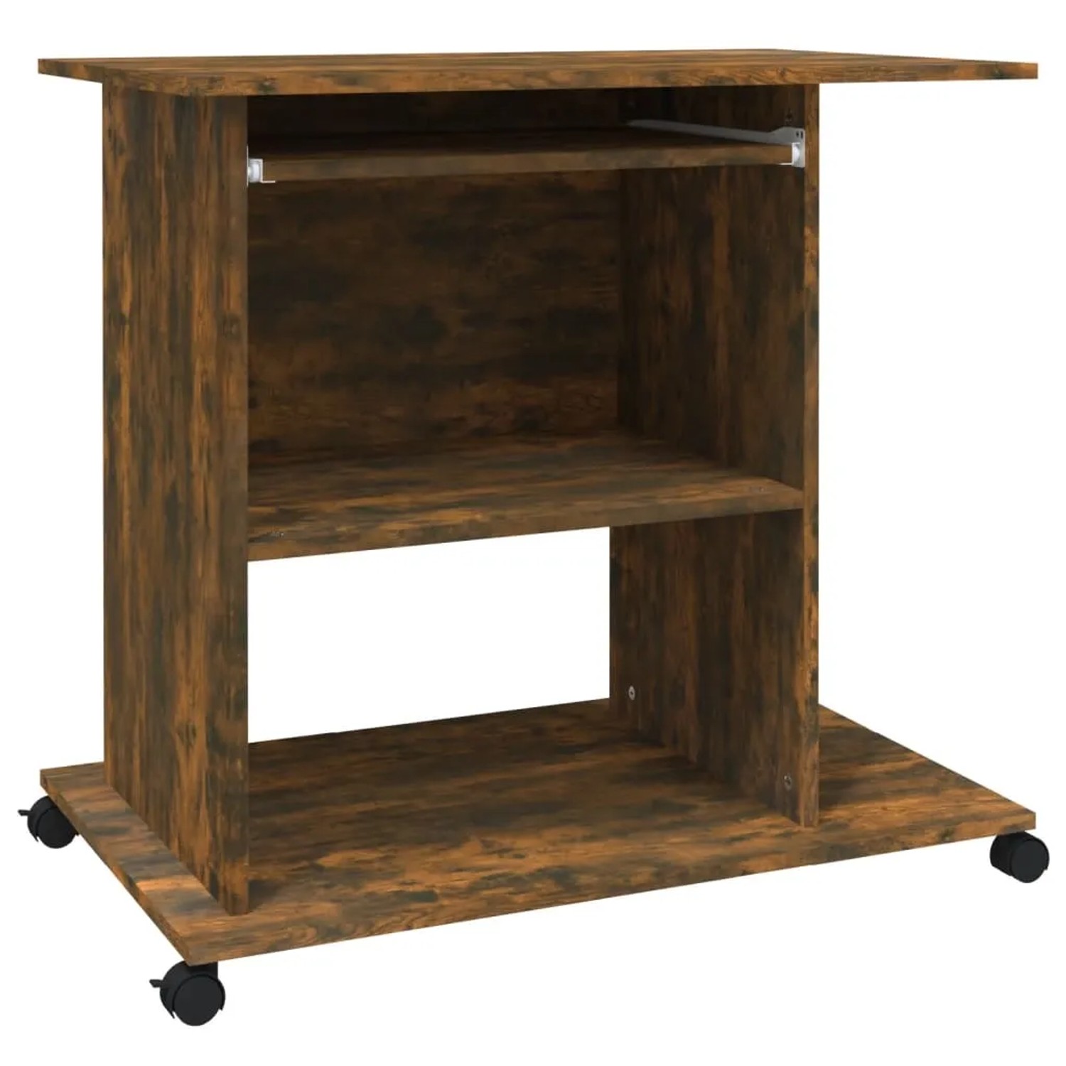vidaXL Schreibtisch Räuchereiche 80x50x75 cm Holzwerkstoff 815543