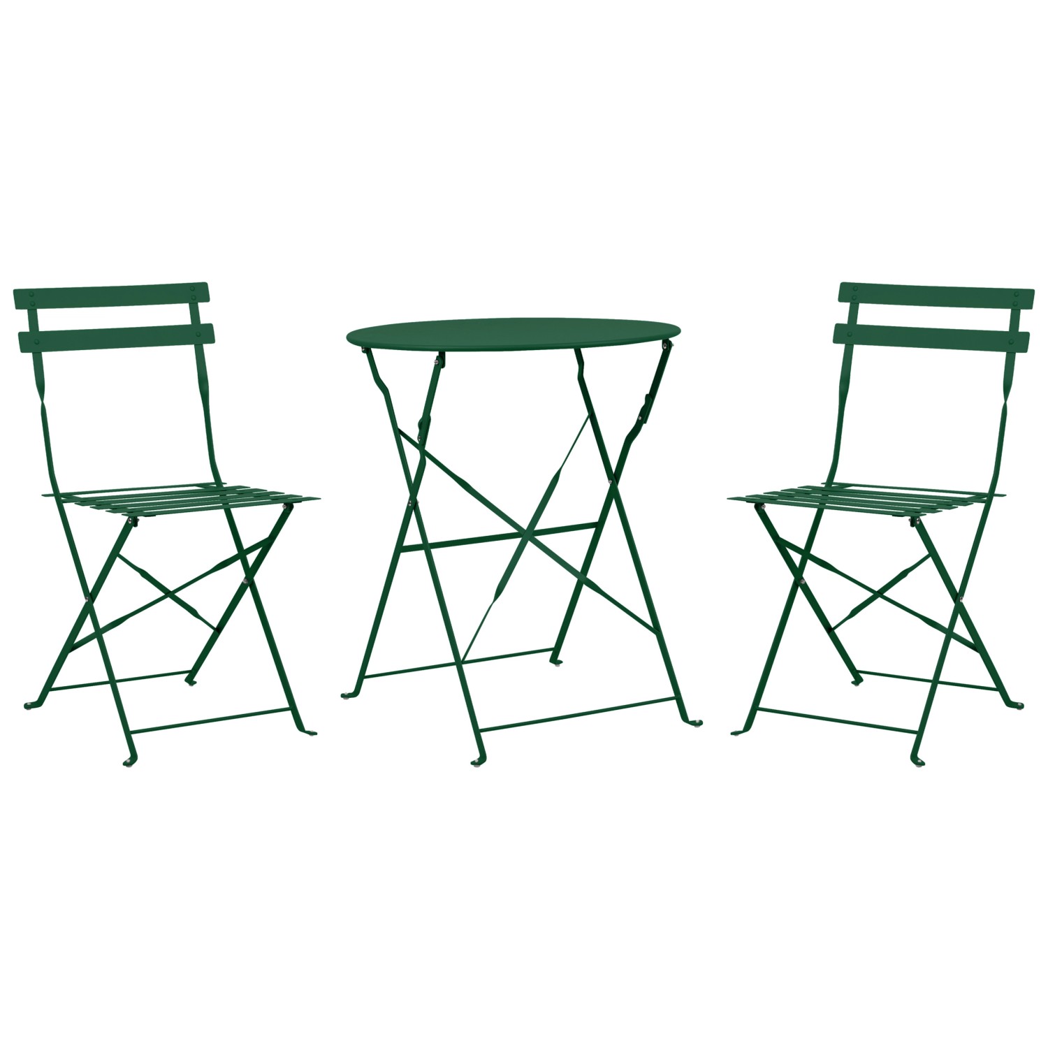 Beliani Bistro Set FIORI Dunkelgrün