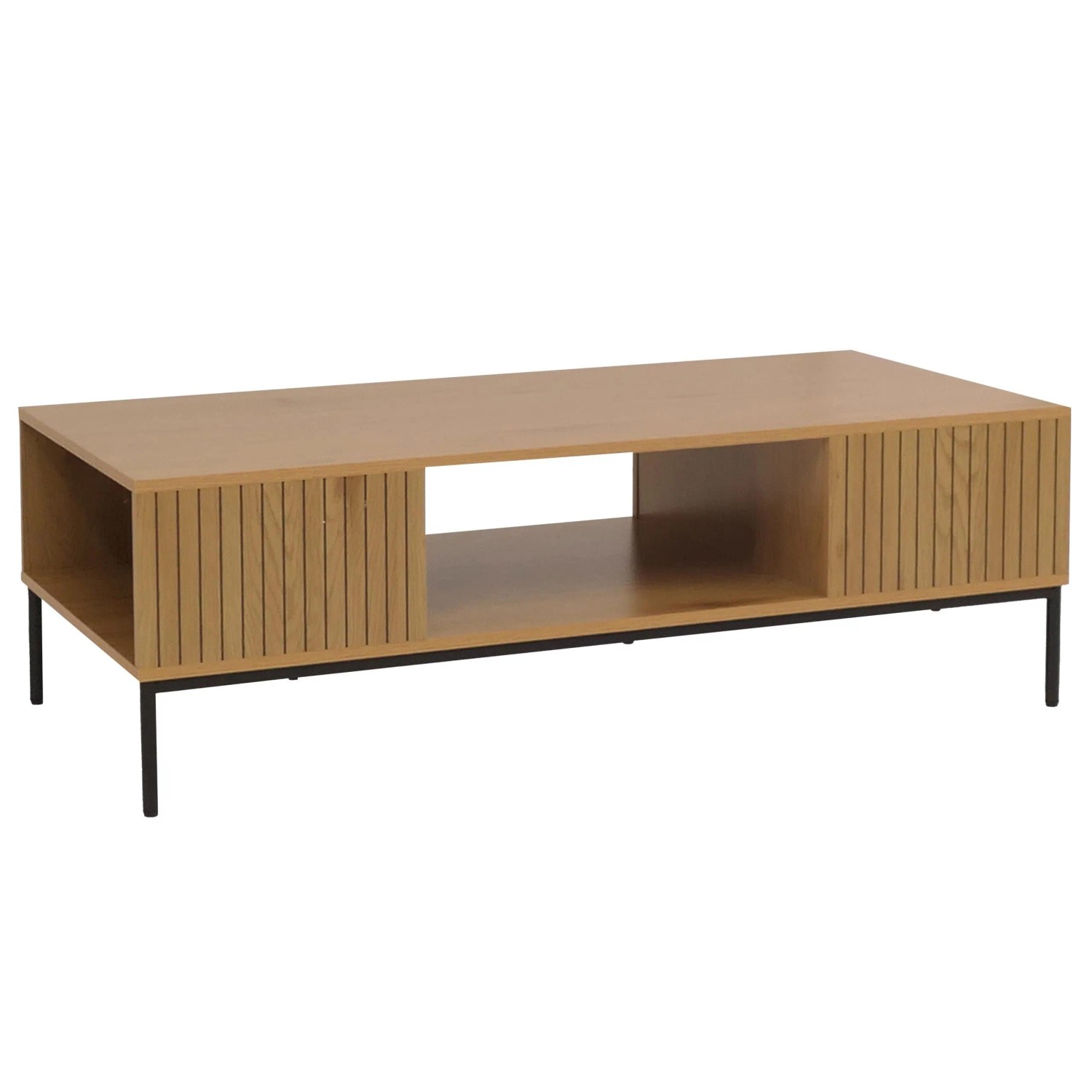 MCW TV-Rack O39 Melamin MDF 39x120x60cm Natur