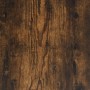Dunkles Holzdekor in Räuchereiche-Optik für Bettgestell 140x200 cm aus Holzwerkstoff.