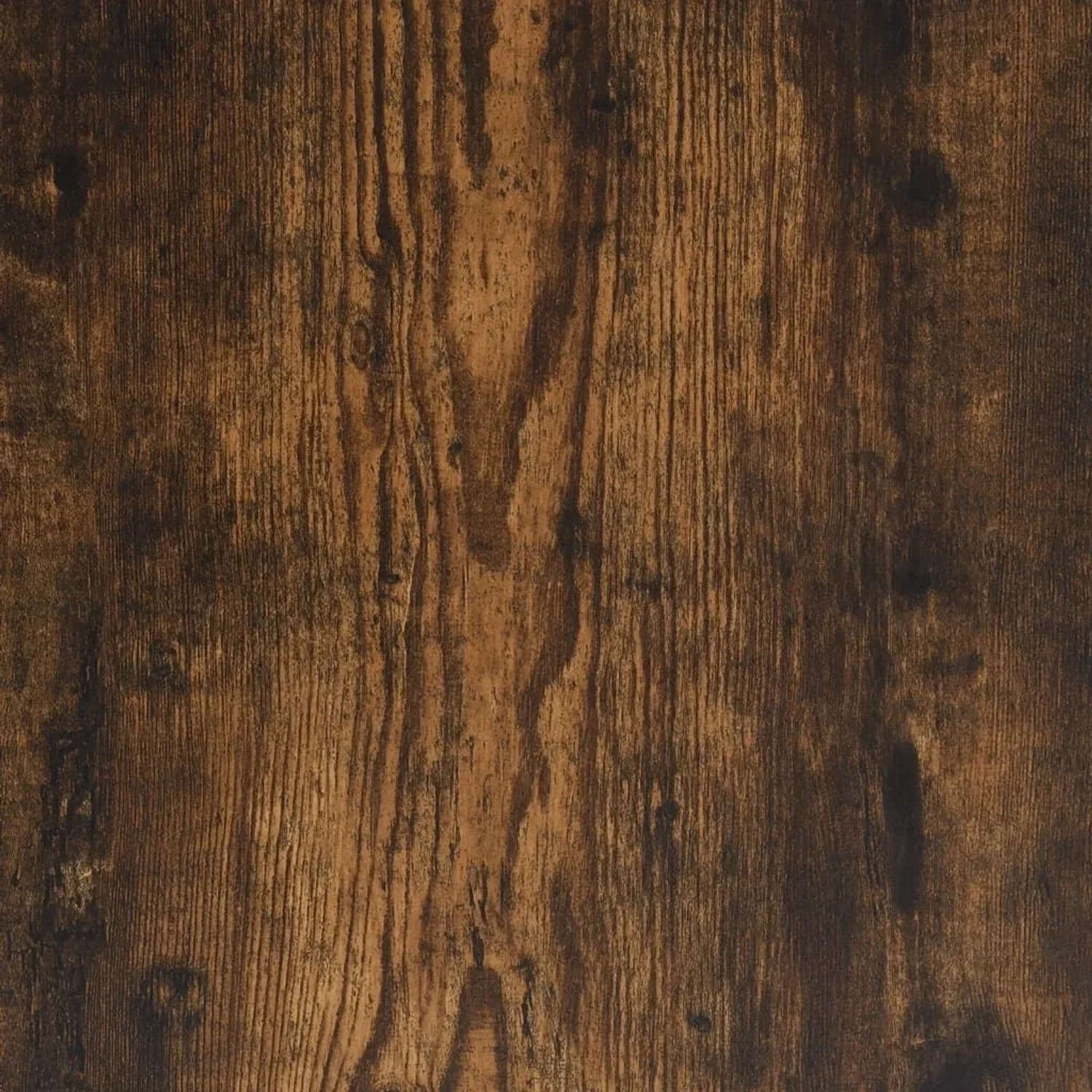 Dunkles Holzdekor in Räuchereiche-Optik für Bettgestell 140x200 cm aus Holzwerkstoff.