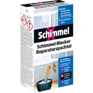 SchimmelX Schimmel-Blocker Reparaturspachtel, 1 kg Packung. Wandspachtel zum Schutz vor Schimmel in Feuchträumen.