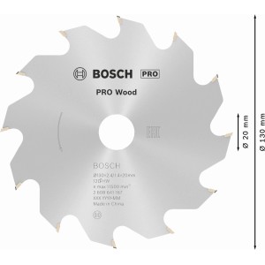 Bosch Kreissägeblatt Optiline Wood, 130mm, 12 Zähne für saubere Holzschnitte.