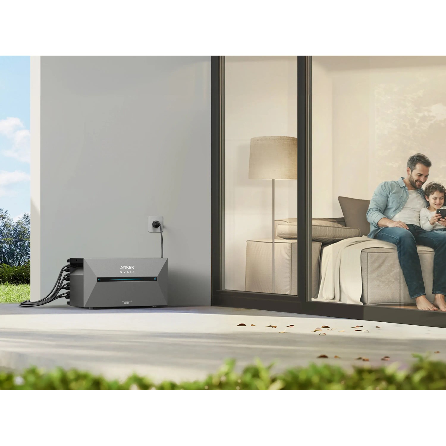 Anker Solix Solarbank 2 E1600 Pro Stromspeicher für Balkonkraftwerke im Außenbereich.