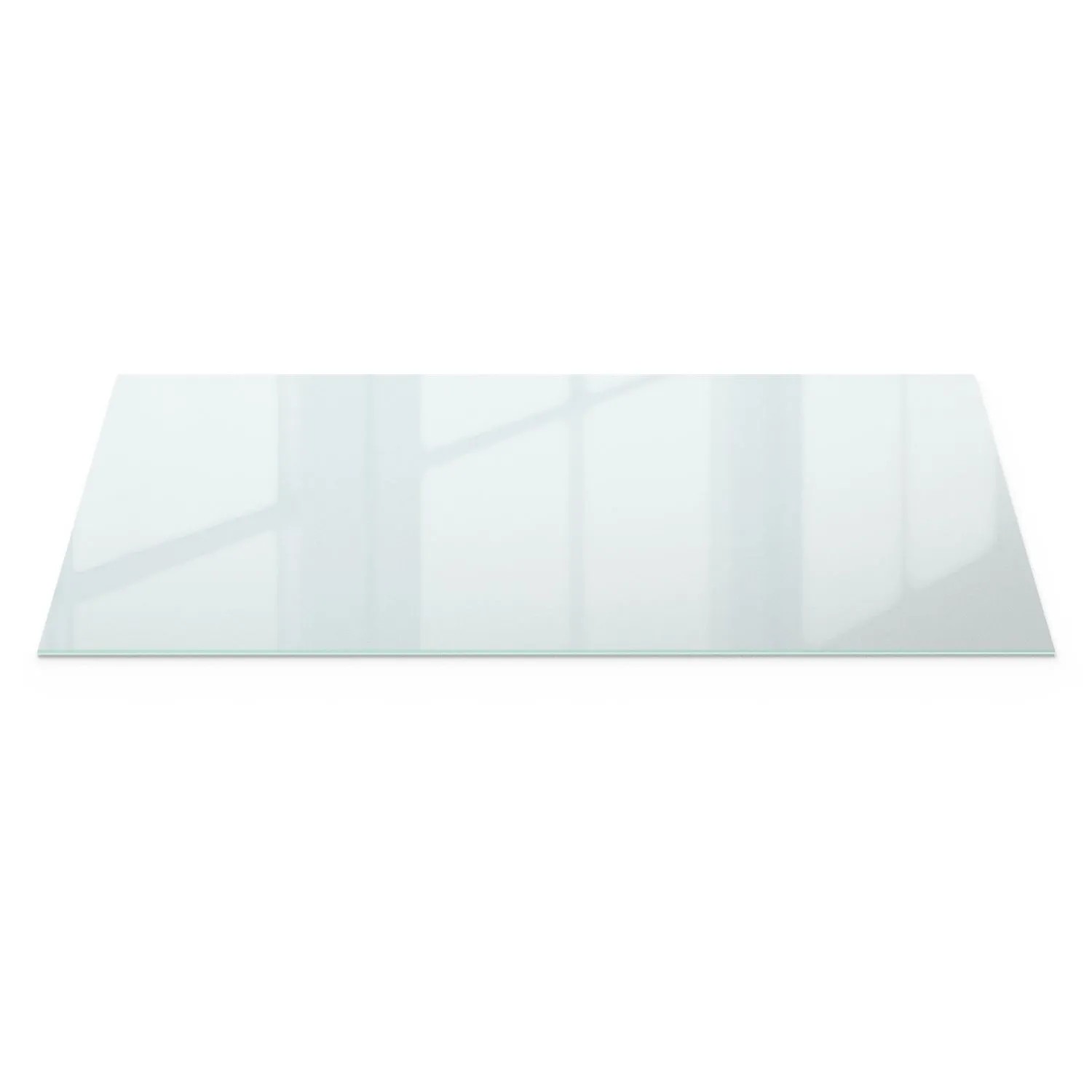 Wallfluent Glas Für Tischplatte 125x50 cm Mit Mattierter Milchglasfolie Für Büro