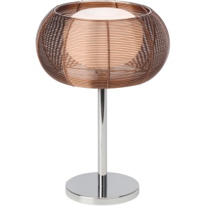 Brilliant Design-Tischlampe Relax in Bronze und Chrom, Kugelform, für Innenräume.