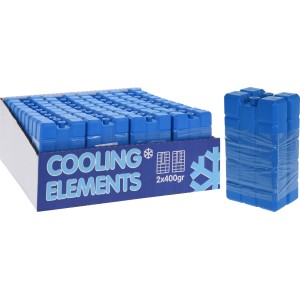 Kühlakku 2er Set für Kühlboxen, blau, einzeln verpackt.