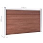 vidaXL Gartenzaun WPC, 699x106 cm, braun. Zaunpaneel aus Holz-Kunststoff-Verbund mit Aluminiumpfosten.